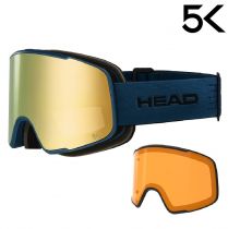 Маска Head HORIZON 2.0 5K gold/petro с дополнительной линзой S1+S3 (ночь, солнце)