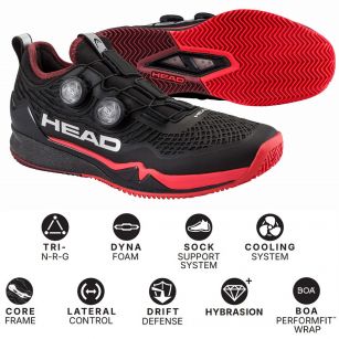 HEAD ENDURE Pro BOA Clay Men BKRD - 32 см (Eur. 48.5)